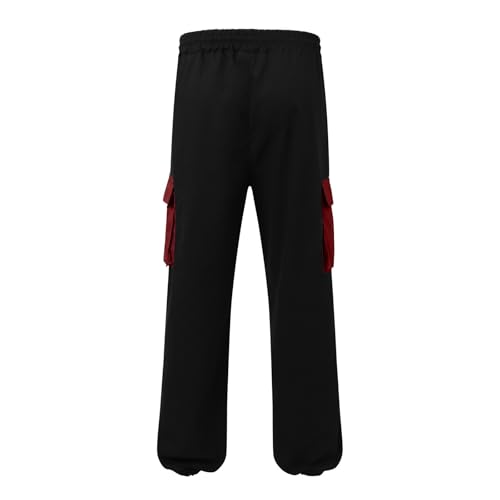 Men's Cargo Pants Casual Color Block Pocket Straight Leg Trousers Relaxed Joggers Hiking Workout Athletic Sweatpants4