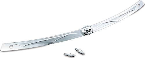 Kuryakyn 1198 Motorcycle Accent Accessory: Zombie Skull Windshield Trim For 1996-2013 Harley-Davidson Motorcycles, Chrome #TOP1
