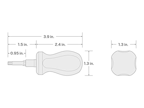 Tekton 3-In-1 Stubby Torx Driver (T10 X T15, Black) | Dmt13003 #TOP6