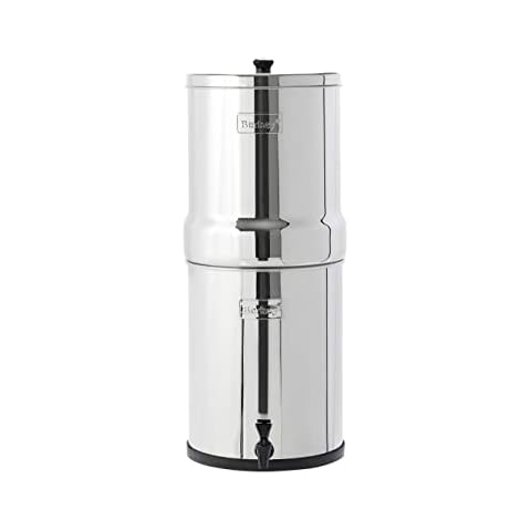Royal Berkey Gravity-Fed Stainless Steel Countertop Water Filter System 3.25 Gallon with 2 Authentic Black Berkey Elements BB9-2 Filters Cover