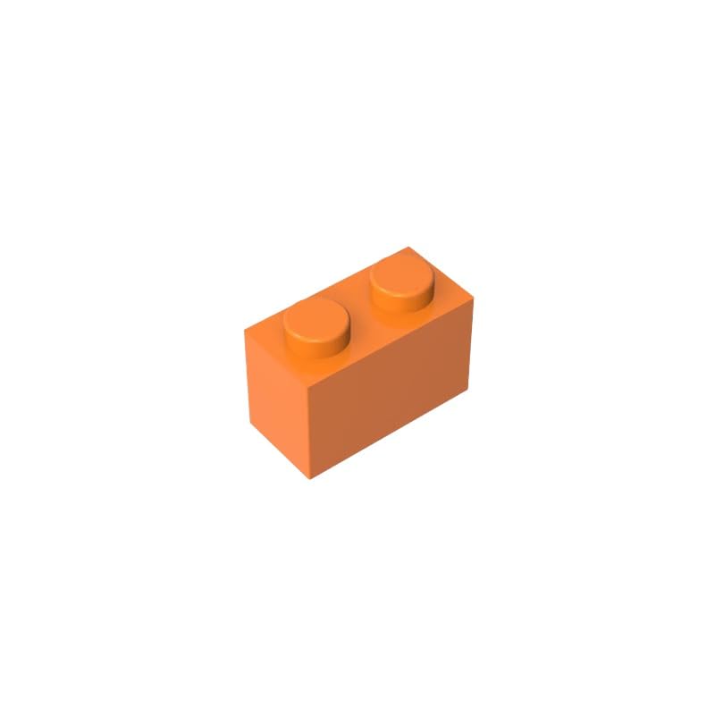 3004 Basic Bricks Brick 1x2 50 Pieces GDS-532 Compatible with Lego Building Blocks Color:Orange โ image 1