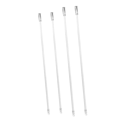 Zerodeko 4pcs Vertical Blind Rods Clear Replacement Wand with Hook for Blinds User Friendly Design for Effortless Home Office Curtains
