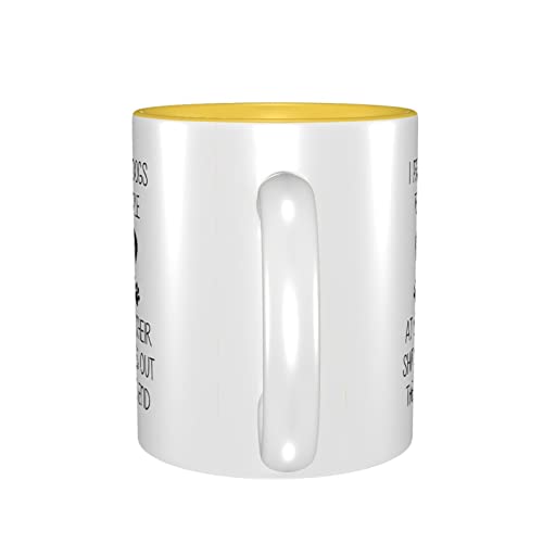 Taza de café divertida con texto en inglés "I Prefer Dogs to People Dog Mum Dog Lover", regalo de regalo para amantes de los perros, taza de café de color interior, taza de té Yellowmugs - Imagen 4