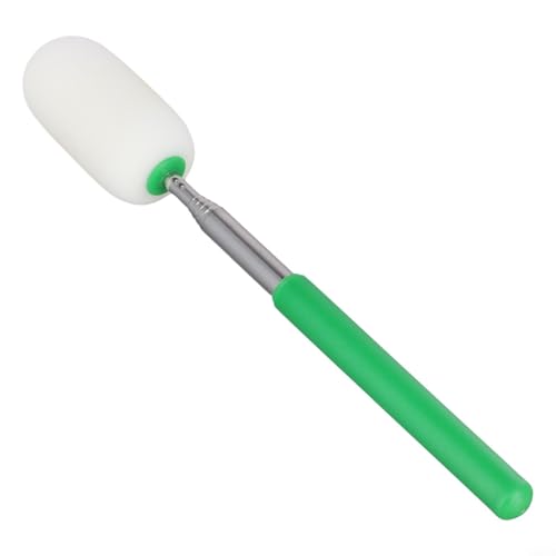 Telescoping Sponge On Pottery Tool For Sculpture With Extendable Metal Rod And Soft Spiral Handle For Narrow Neck Clay Pots Water Removal Green 26 To 103 Cm Range Dual Size Heads Included(M) - Image 5
