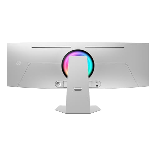 Monitor Gaming Odyssey OLED G9 (S49CG950), Curvo (1800R), 49'', 5120x1440 (DQHD), Smart Hub, 32:9, HDR10+, QD-OLED, 240Hz, 0,03ms (GtG), Compatibilità G-Sync, Micro HDMI, USB 3.0, DP, Casse - Monitor - Immagine 1