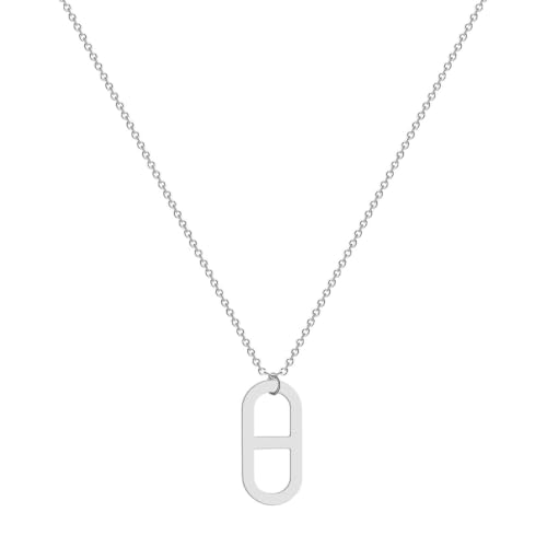 Collier pilule en argent fait main pour homme et femme style minimaliste