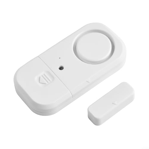 Détecteur d'alarme de porte magnétique sans fil avec sirène 125 dB pour fenêtre, porte, camping-car, entrée de jardin (blanc)