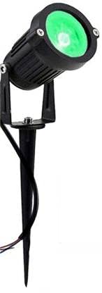 Online Generation LED Outdoor Garden Spot and Spike 5W IP65, Green, 3000K, with 1 Year Warranty, Aluminium Body (5Watt) | Garden Lights | | 5w Garden Light | Pack of 1