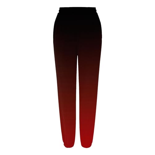 Teen Girls Gradient Sweatpants High Waist DrawstringElastic Cuffs Joggers Casual Trendy Preppy Trousers with Pockets4