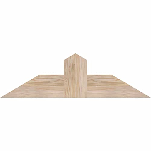Ekena Millwork 36"W x 10"H x 1 1/2"D x 5 1/2"F, 7/12 Pitch, Portland Smooth Timber Gable Bracket, Douglas Fir