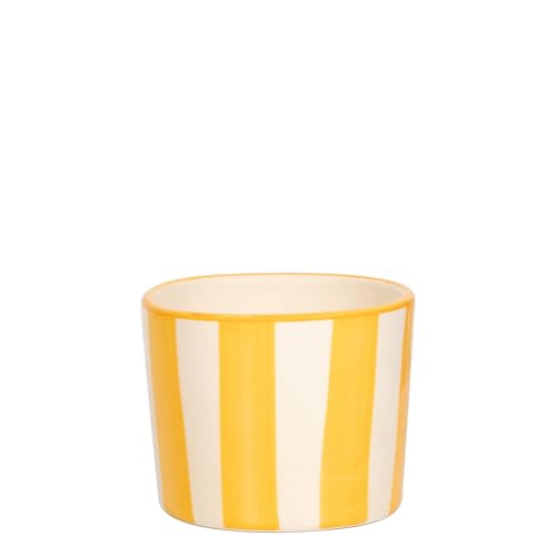 Set da 2 bicchieri tumbler della collezione Lido, caratterizzati da un perenne decoro a righe di colore giallo.