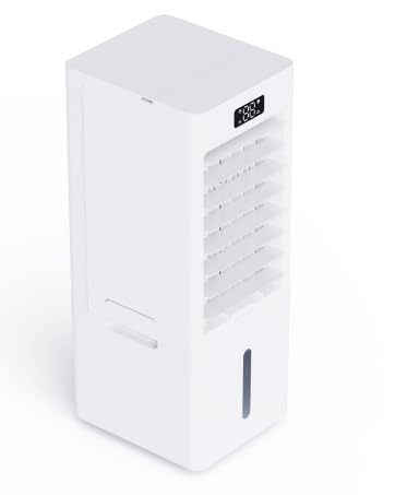 Windowless Portable Air Conditioner, 6000ML Water Tank, Air Conditioner Cooling Fan Humidifier 3-in-1, 3 Speeds & 4 Modes, 12H Timer, 4 Ice Packs, Evaporative Air Cooler with Remote