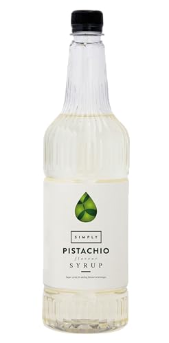 Simply Pistachio Syrup Vegan & Nut Free Flavoured Syrup for Coffee Cocktails & Baking (1 Litre)