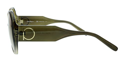 Salvatore Ferragamo Geometric Sunglasses SF942S 326 Khaki 61mm 9423