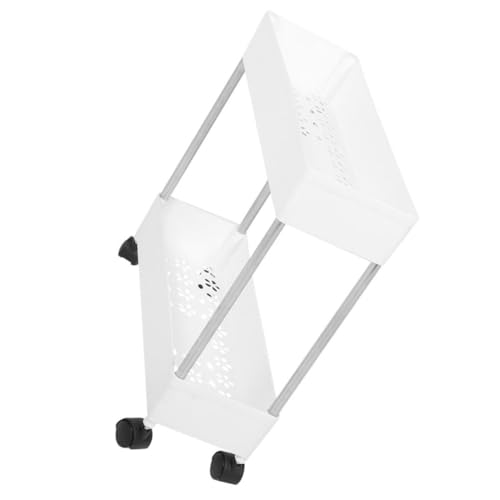 UPKOCH Carrito de Cocina Ruedas y Gran Capacidad de Almacenamiento, Diseño Multi-capa de Plástico y Hierro, Adecuado para Baño y Cocina Estilo Simple y Funcional
