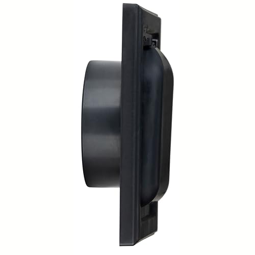 Image of NO-PEST VENT Dual Door Dryer Vent Cover 4 Inch Outdoor, Made in USA, Highest UV-Resistant Plastic, No Lint-Collecting Screen (Onyx, 4 inch Plastic Vent With Collar)