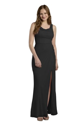 David's Bridal Mesh Cowl Neck Ruched A-Line Dress