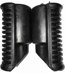 NS vendor Heavy Duty Bullet Classic Foot Rest Rubber (Front) for Bullet Classic Model Foot Rest (Black) (1Set)