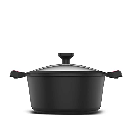 Taurus Great Moments Cazuela 28 - Cazuela de aluminio fundido. 28 cm diámetro. mango ergonómico. apta para todo tipo de fuegos. recubrimiento antiadherente. apta para lavavajillas. libre PFOA. negro