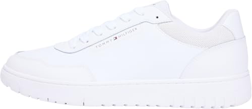 Tommy Hilfiger Hombres TH Basket Core Lite LTH FM0FM05713 Low Top, Blanco (Blanco), 42, White, 42 EU