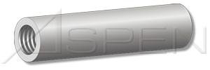 (250pcs) #4 X 3/4" Round Spacers, 3/16" Diameter, Aluminum, Ships Free in USA by Aspen Fasteners, AFC022-4X34-00250