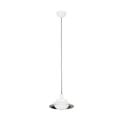 Faro Barcelona 62137 - SIDE Colgante ø200 Blanco/niquel Mate g9 led 28w
