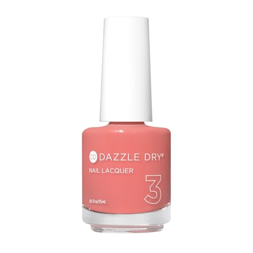 Dazzle Dry Nail Lacquer (Step 3) - Campus Crush - A medium salmon mauve with coral undertones. Full coverage cream. (0.5 fl oz)