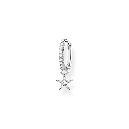 Thomas Sabo Einzel Creole mit Stern Anhänger 925 Sterling Silber...