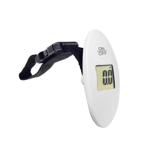 MEIVIYA DURABLE40kg/100g LCD Digitale Elettronica Bilancia for Bagagli Portatile Tenuto in Mano Borsa da Viaggio All'aperto Pesatura Gancio di Pesce Strumento Appeso(White)