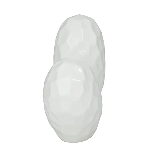 Deco 79 Porcelain Heart Sculpture, 8" X 4" X 8", White #TOP5