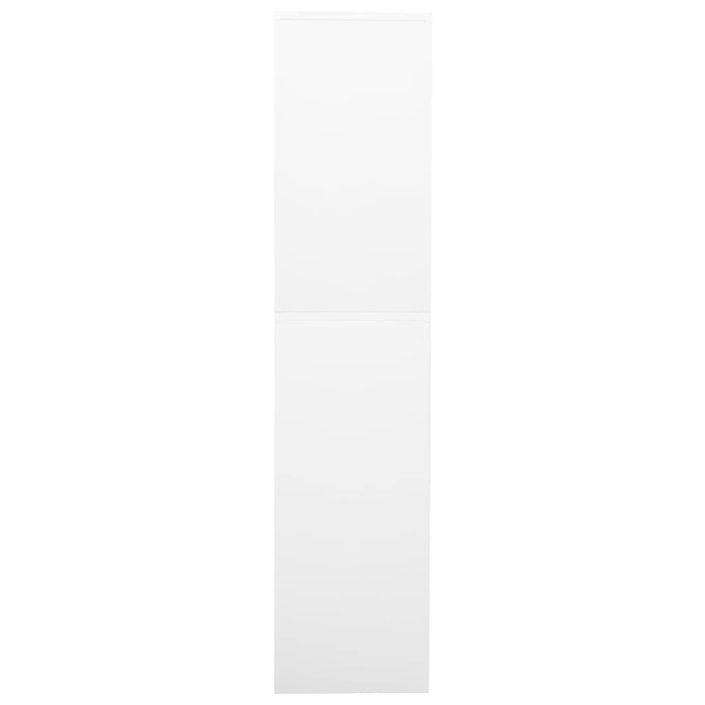 Nowoczesna szafka biurowa, biała, 90 x 40 x 180 cm, stalowa konstrukcja, do przechowywania i organizacji biura domowego