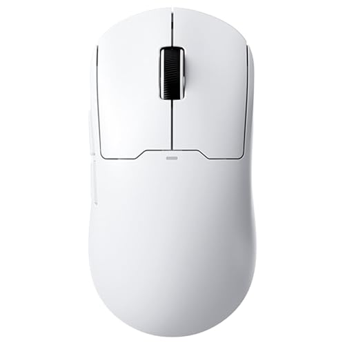 Image of MCHOSE A5 V2 Ultra Lightweight Wireless Mouse, Symmetrical Design, 54 Grams, 8K Hz Wired /4K Hz Wireless Polling Rate, PAW 3395 26K DPI, 120 Hours Battery Life, Tri-Mode Connectivity - White