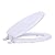 Soft Elongated Vinyl Toilet Seat, White - 19 Inch Soft Vinyl Cover with Comfort Foam Cushioning - Fits All Elongated Size Fixtures - Easy to Install Fantasia by Achim Home Decor