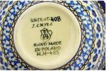 Polmedia Polish Pottery Tea or Coffee Pot UNIKAT - Cobalt Poppies Pattern Handmade in Boleslawiec Poland by Ceramika Artystyczna + Certificate of Authenticity