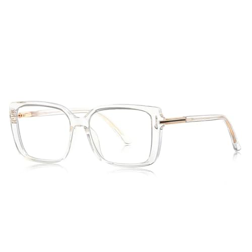 Monture de lunettes carrée pour femme en métal look bureau