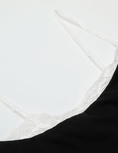 Aelfric Eden Womens Halter Tank Lace Patchwork Cami Top Crop Camisole Y2k Going Out Tops4