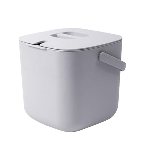 茶粕バケツ、茶排水バケツ,お茶の分別ゴミ箱 - ポータブルティーバケツゴミ箱、蓋ハンドル付きティーフィルターゴミ6.5Lキッチンホーム用