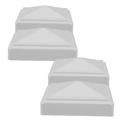 Tapas para postes de cerca Alipis 100x100 mm de hierro forjado claro para vallas de jardín