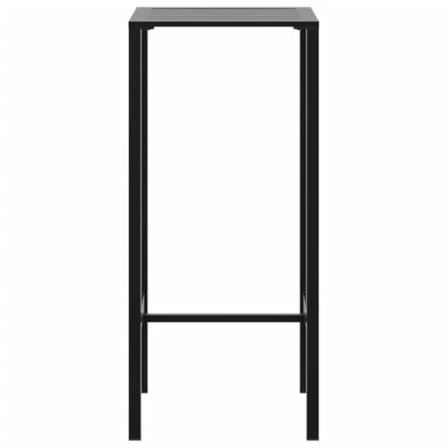Table de bar noire en acier résistant aux intempéries pour extérieur - 5