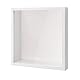 heavenlife 3D Bilderrahmen, Tiefer 3D Objektrahmen, Schattenbox Vitrine mit Transparente Acrylplatte Rahmen, Hölzern 3D Rahmen für Medaillen Foto Erinnerungsstücke Blumen (Weiß 27x27cm)