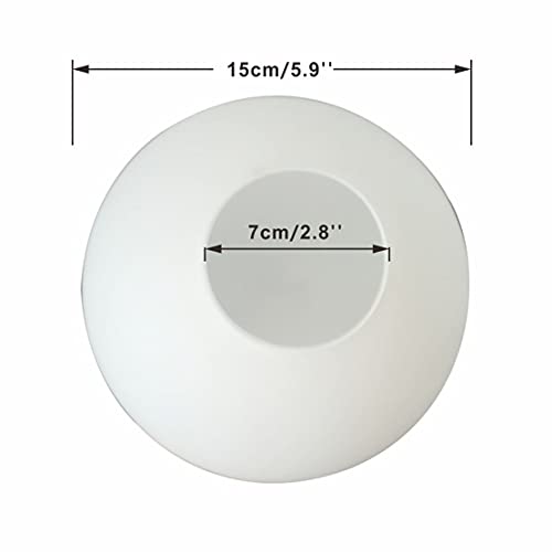 Image of KCO Lighting Replacement Glass Globe Shade,Modern White Lampshade Glass Accessories for Pendant Wall Sconces (White)