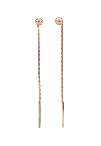 Elli Ohrringe Damen Ohrhänger Kugel Minimal Durchziehen in 925 Sterling Silber