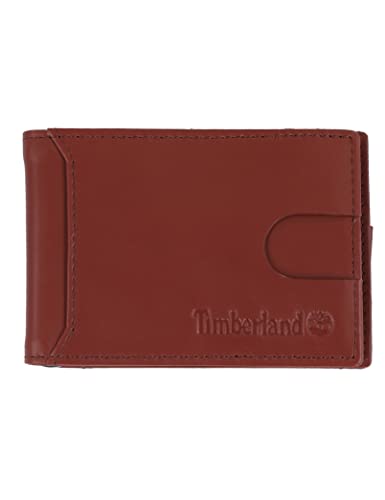 Image of Timberland Men's Slim Leather Minimalist Front Pocket Credit Card Holder Wallet,Brown (Cloudy Money Clip), One Size