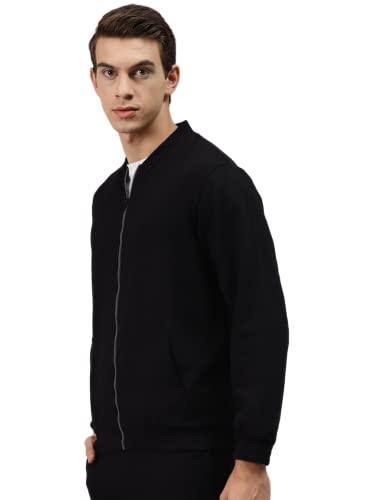 Image of Hubberholme Men's Cotton Blend Solid Collared Sweatshirt