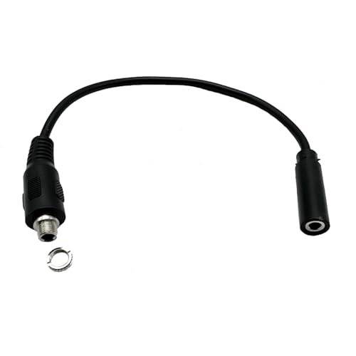 Conector auxiliar 3.5mm hembra a hembra con montaje en panel miniatura 3