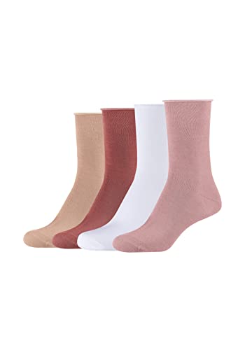s.Oliver Socks Online Women Silky Touch Lot de 4 Paires de Chaussettes Soie pour Femme, Rose Saumon, Taille Unique Cover