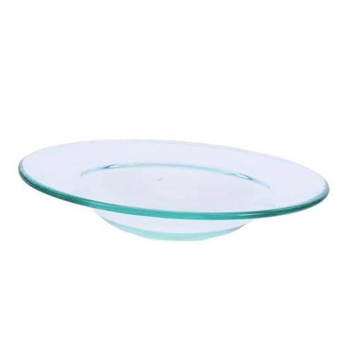 FUTUREORYY Soucoupe Verre pour Brûleur Huile et Cire Plat de Remplacement Étanche et Réutilisable pour Chauffe Cire et Adapté Aux Lampes Électriques et...