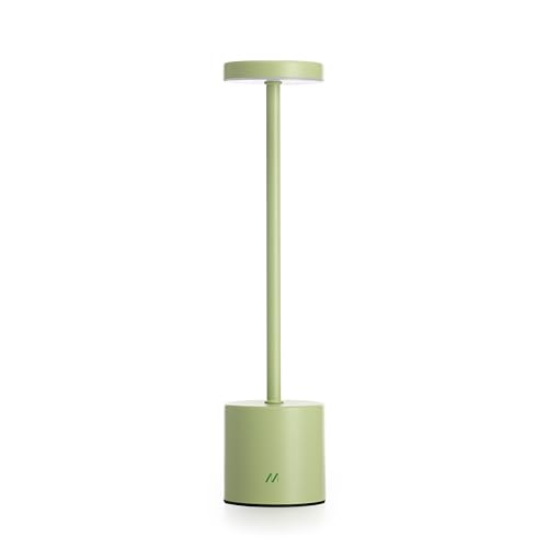 Muitomas, Lampada daTavolo UpDown, Senza Fili e Ricaricabile con Porta USB-C, Diverse Sfumature Di Luce, Autonomia 15 Ore, Colore Verde Salvia