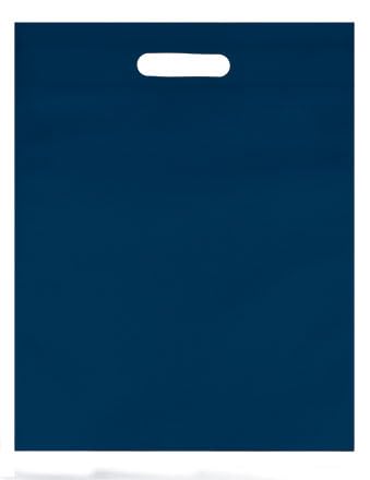 Pack de 20 Bolsas de tela no tejida (TNT) de polipropileno con Asa Troquelada | 29cm ancho x 37cm alto (Azul Marino)