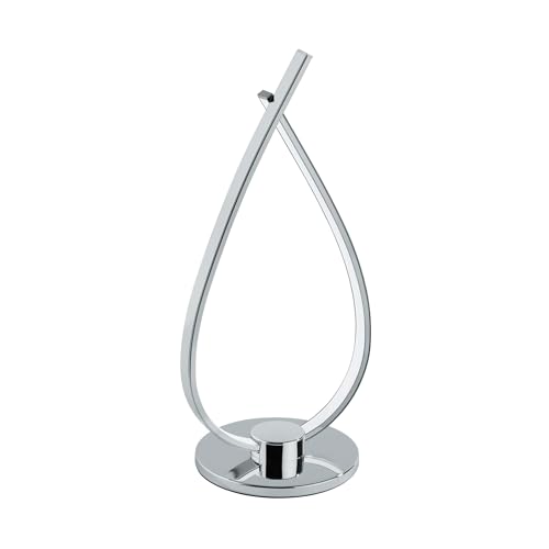 EGLO LED Tischlampe Roncade, 1 flammige Tischleuchte, Nachttischlampe aus Alu, Kunststoff, Farbe: chrom, inkl. Schalter
